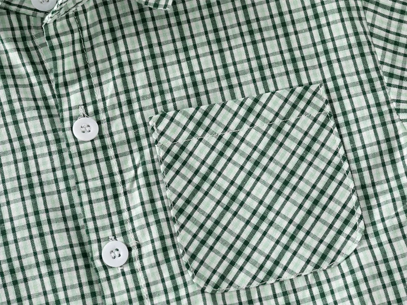 Children Kids Summer Clothing Short Sleeve Gingham Top Shirts Blouse For 3-7 Years boys plaid Shirts Blouse