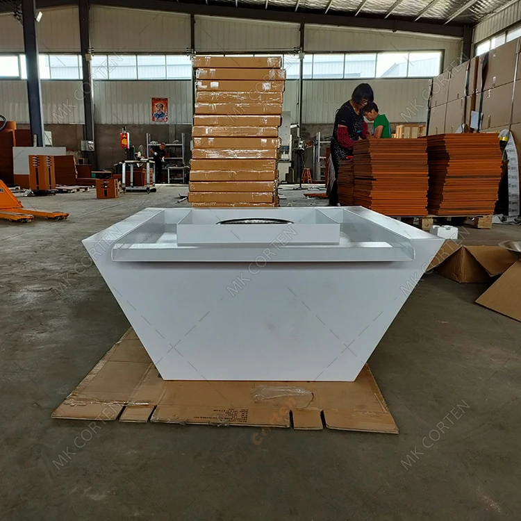 Unique Style Natural Gas Pool Water Heater Outdoor Fire Fountain Gas Fire Bowl Water Curtain Fire Pit with Ignitor