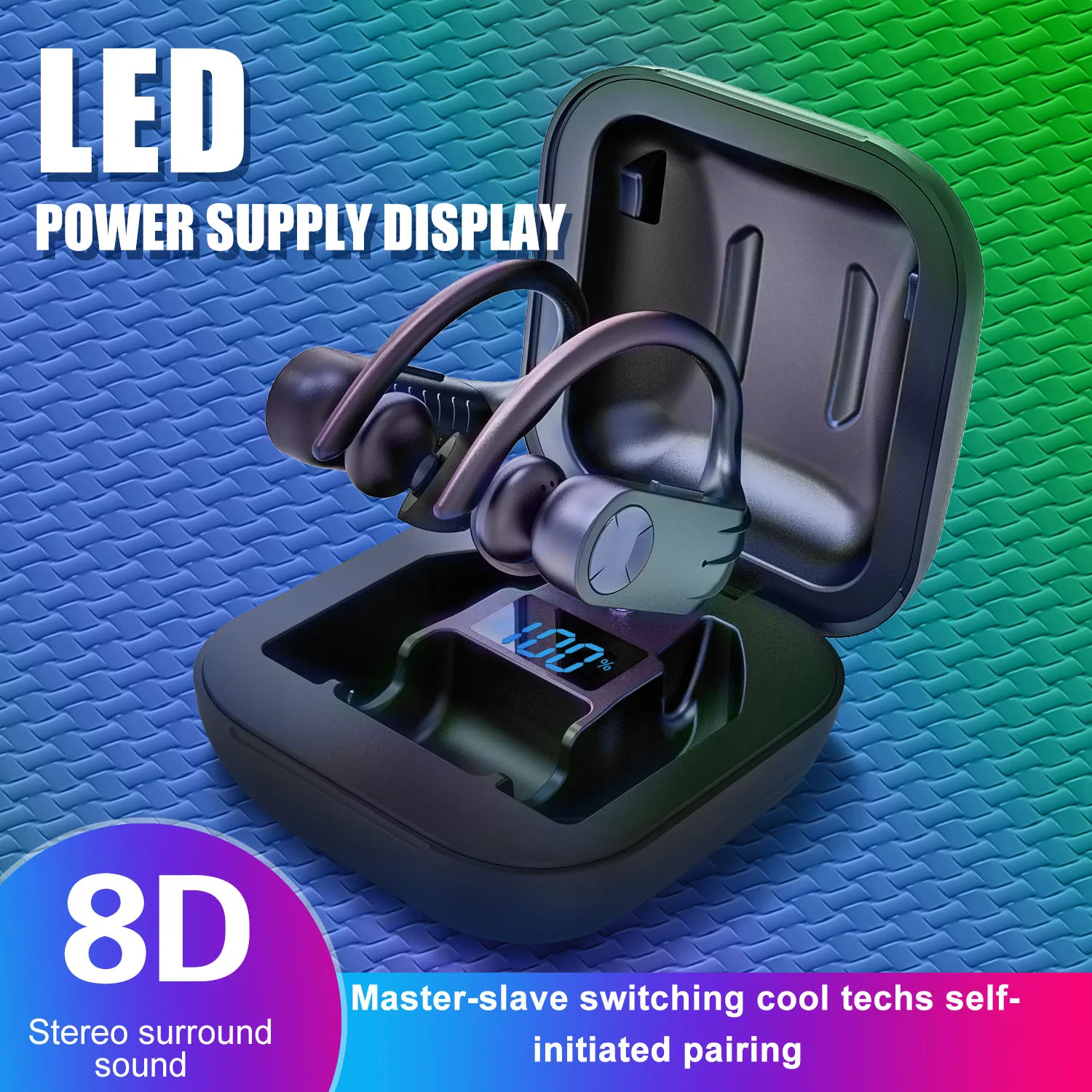 Wireless Headset TWS Stereo Headphones in Ear Built in Mic Headset 24 Hrs Total Playback Support Single or Twin Model