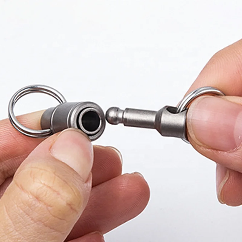 JXT Portable Titanium Professional Quick Release Key Chain Key Holder Accessory for Bag/Purse/Belt