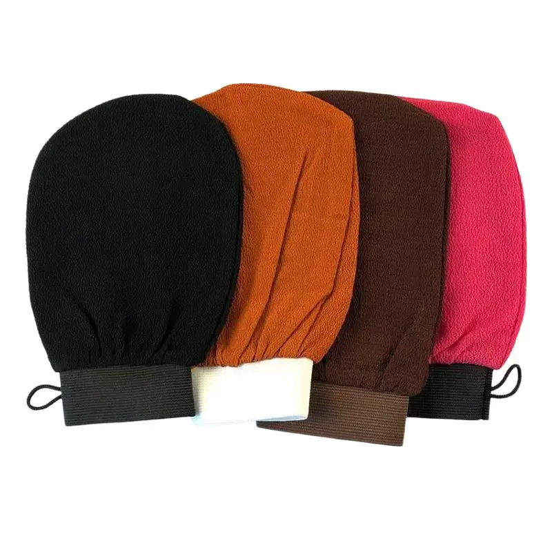 Pet Bath Glove Jacquard Thermal Transfer Five Fingers Silk Shower Sponge Baby Scrub Cotton Bath Scrub Glove Mitt Loofah