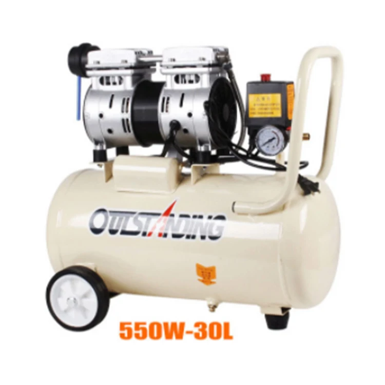 Metal Heavy Dury Double Low Noise Oilless Portable Air Compressor For Car (1600566879281)