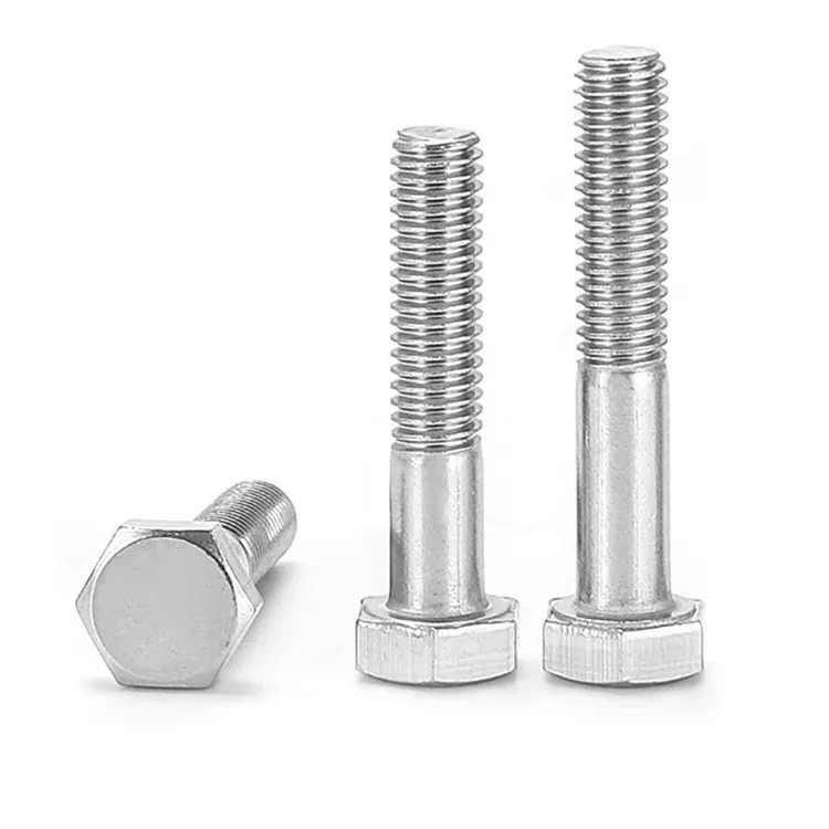 High Quality Steel Hex Bolts 8.8 10.9 Grade Bolts and Nuts M10 Size with Hex Head Various Materials-Din & ISO Standards
