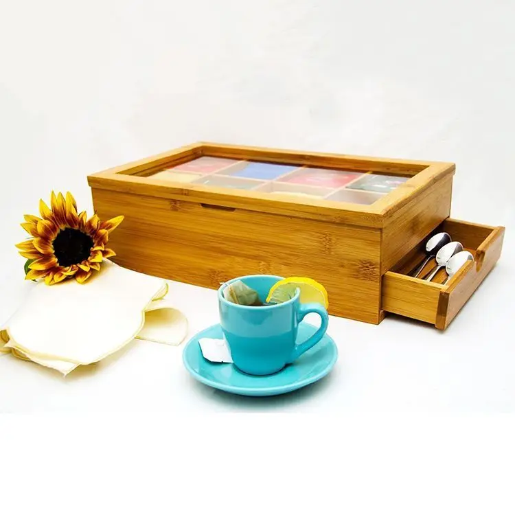 
Custom Chinese Wholesale Bamboo Packaging Popular Bamboo Tea Storage Box 
