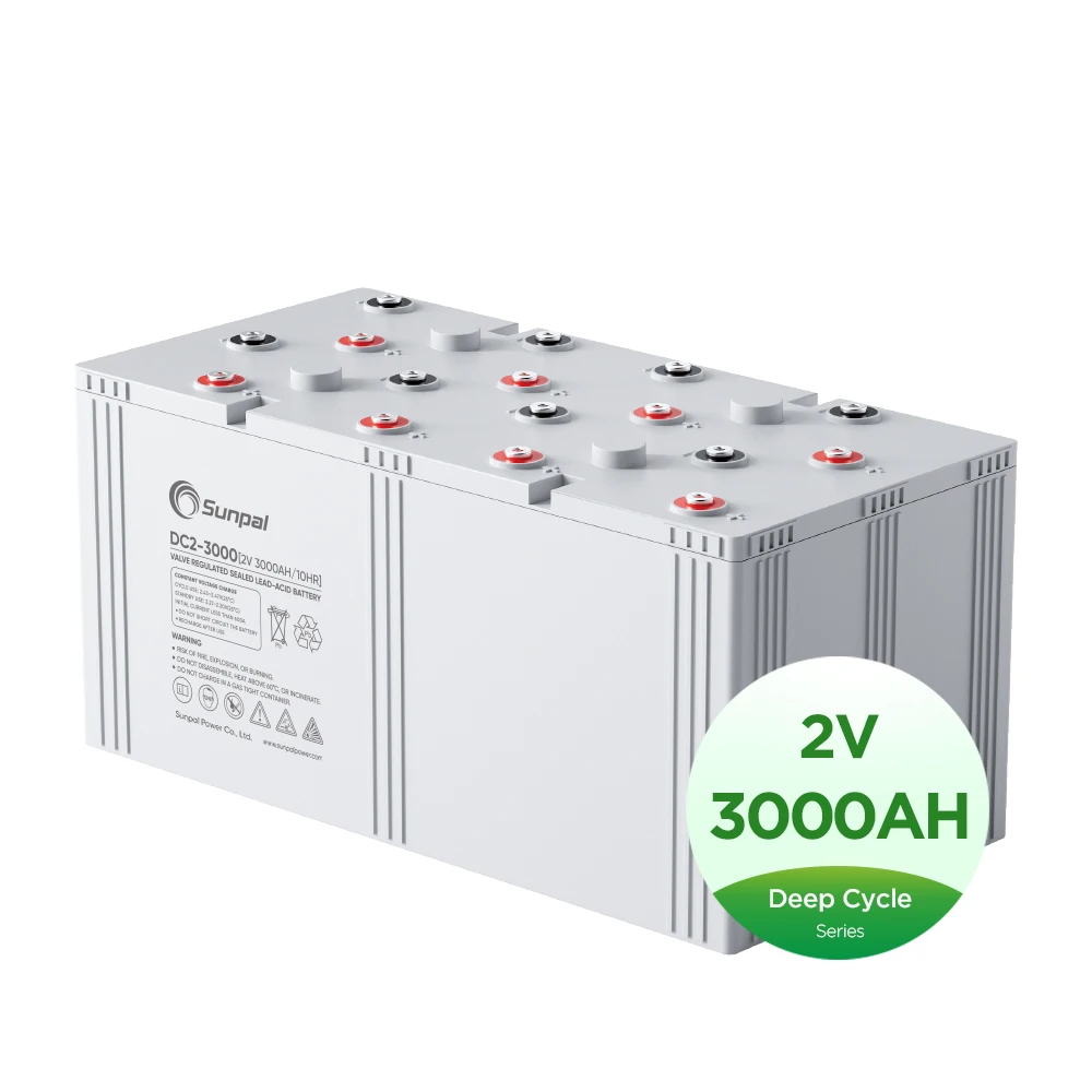 Глубокий цикл герметичная свинцово-кислотная батарея 2 В 500Ah 600Ah 1000Ah Трубчатые Солнечные гелевые батареи