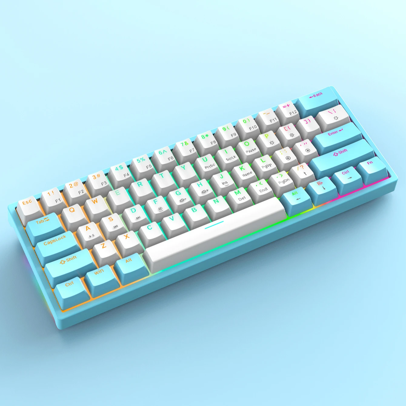 Gaming Mechanical Keyboard 60% Keyboard Mechanical 61 Keys Keyboard With Stand-alone Arrow