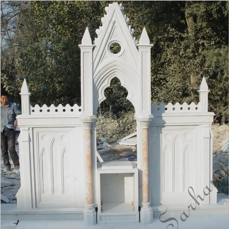 Antique White Marble Altar Table for church