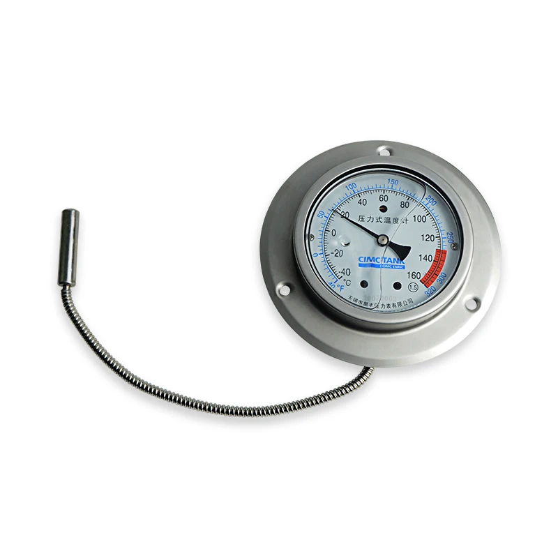 Connection NPT Stainless Steel Ring Gas Filled Capillary Type Thermometer