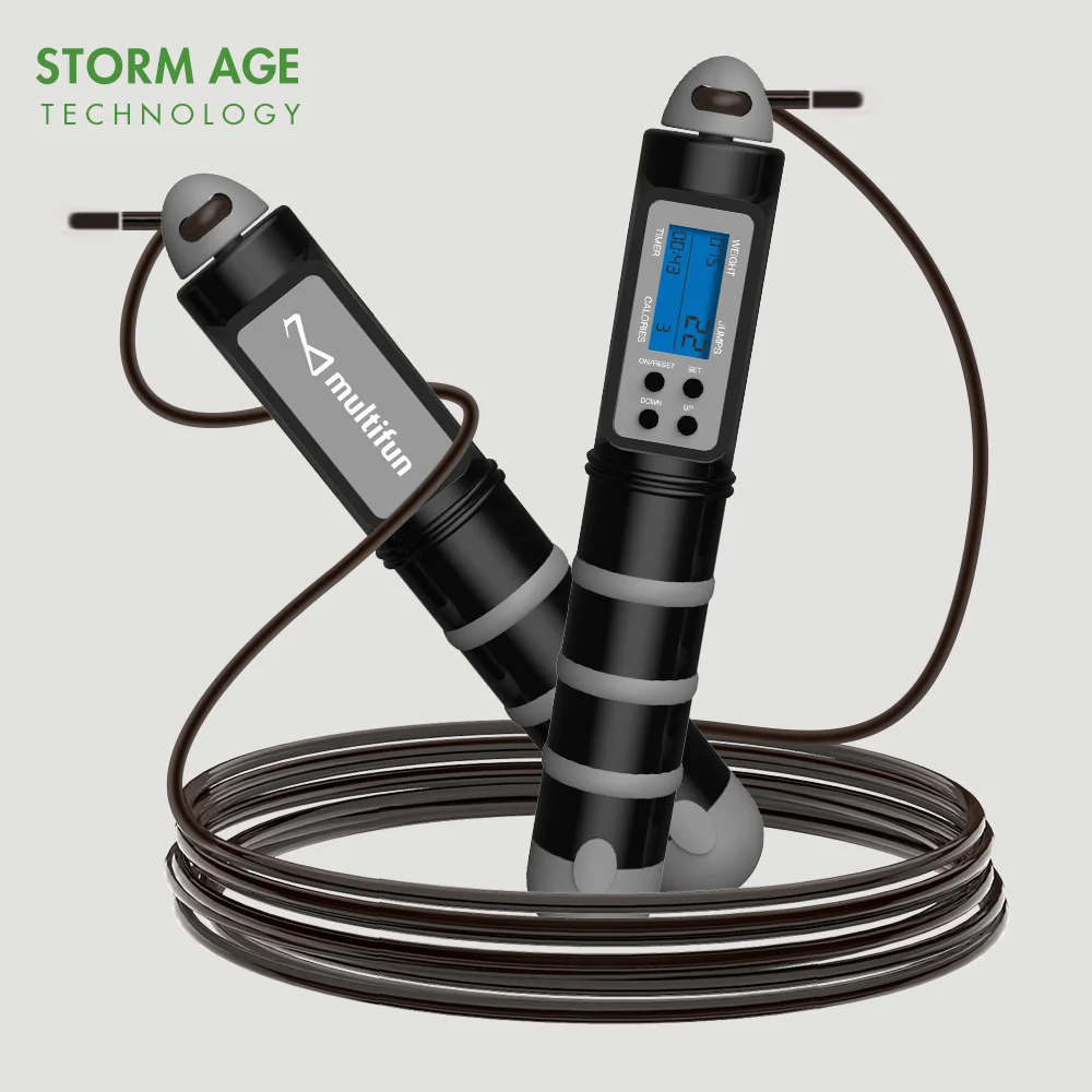 
High Quality Speed Adjustable PVC Jump Rope Digital Skipping Rope With Auto Counter 