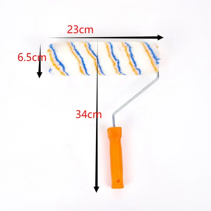 wholesale professional paint roller blue and yellow stripe with orange handle