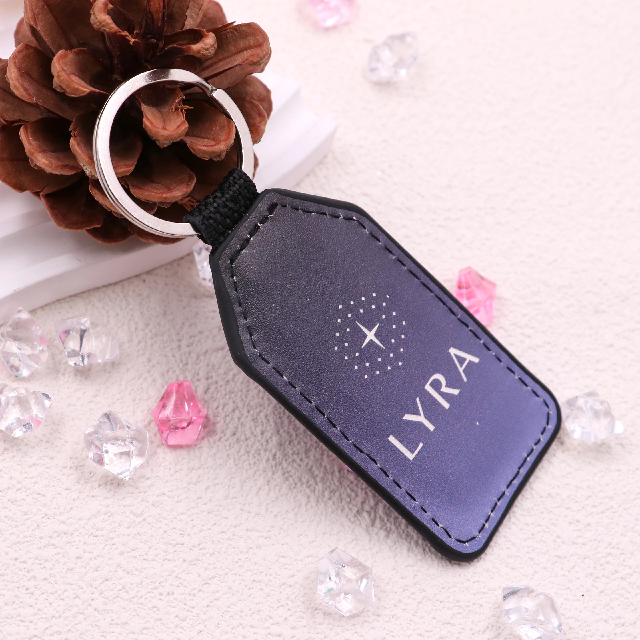 custom Car Leather Keychain	croc charm keychain clasp Wholesale Leather vintage car keychain for car guys thank you