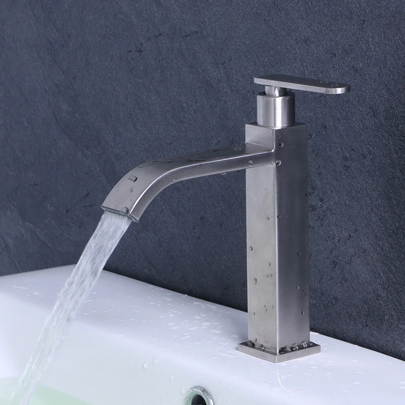 Best Price Bathroom Sink Waterfall Faucet Basin Mixer Hs Code Single Handle Wash Tap Modern Contemporary Ceramic ODM  OEM