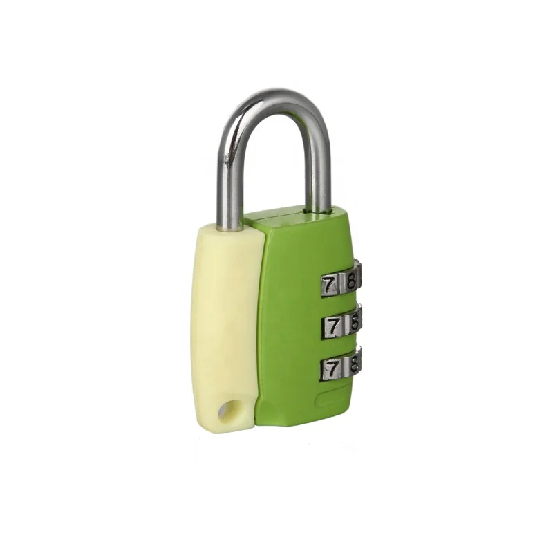 Best selling silver color body 60mm size 3 digit wheel classic cabinet lock