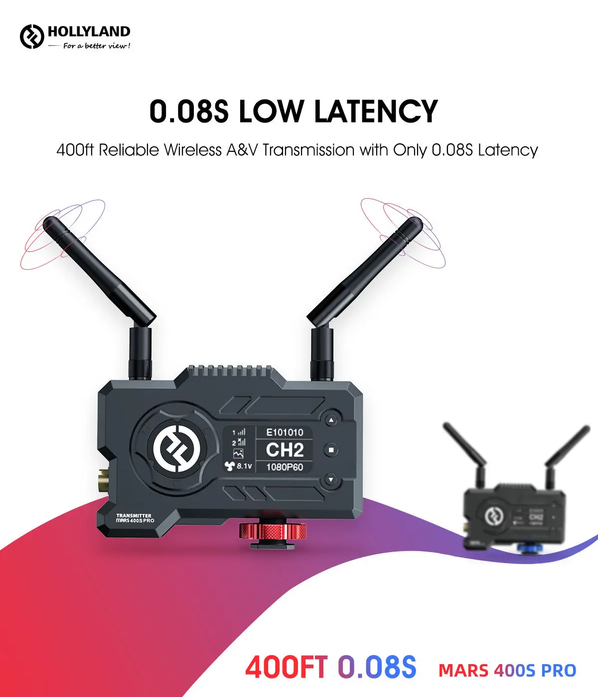 Hollyview MARS 400S PRO Wireless Video Image Transmission System Hollyview Mars 400 s Pro