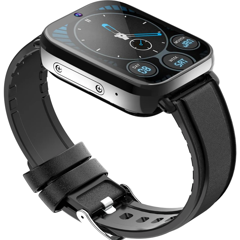 Rogbid King Android 9.1 4GB 128GB Dual Chip Dual Mode Quad Core Smartwatch Men 1.75 IPS Display GPS WIFI Ceramic