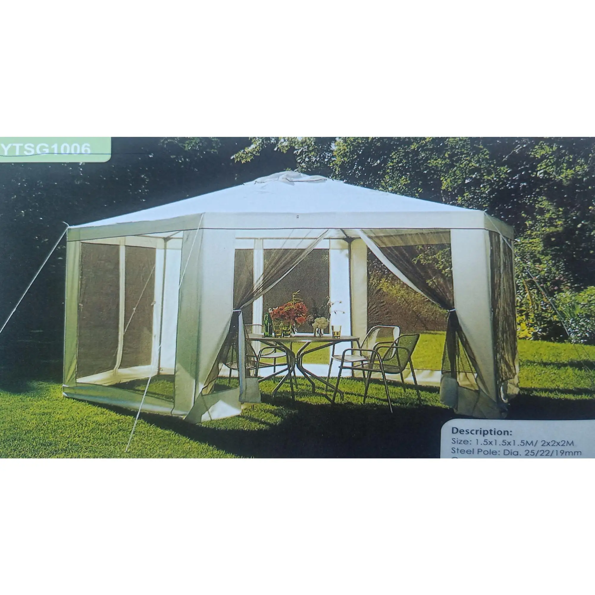 Leisure Tent Outdoor Garden Iron Folding Gazebo Rural Cottage Sunshaded canopy tent