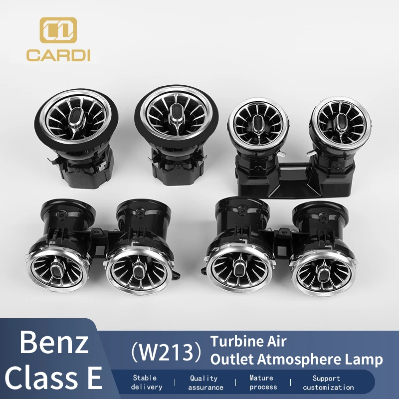 2022 New Car Air Conditioning Turbine Outlet Vent Frame 64 Color Atmosphere light LED Interior Ambient Light For Mercedes W213