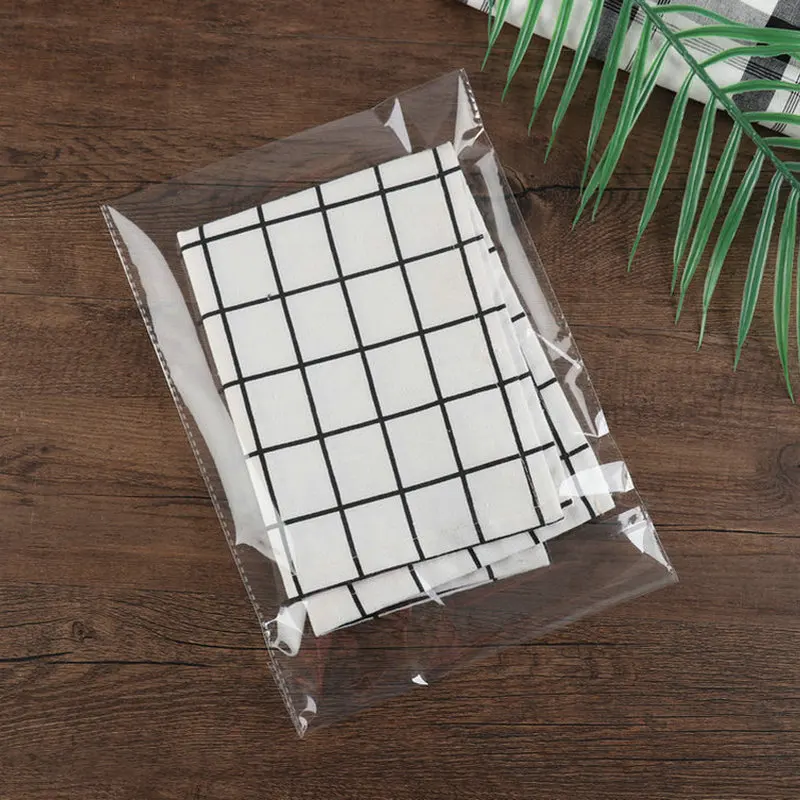 Factory wholesale low price transparent self-adhesive seal clothes opp packing plastic bag clear poly opp bags