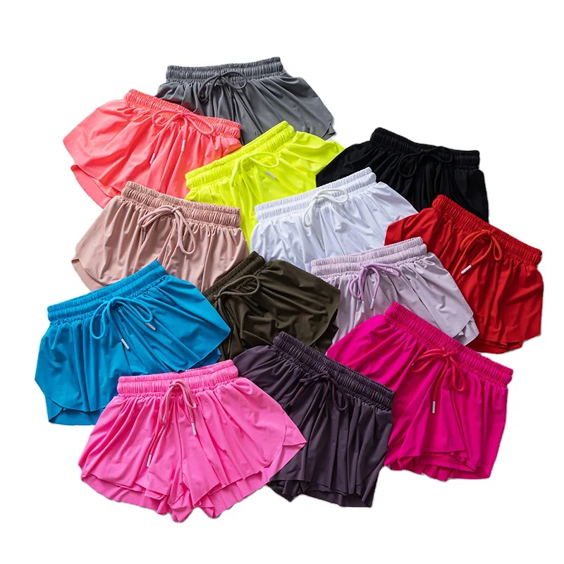 Custom Logo Shorts 2 in 1 Butterfly Shorts High Waisted Women Kids Youth Workout Biker Running Yoga Gym Tennis Skirt