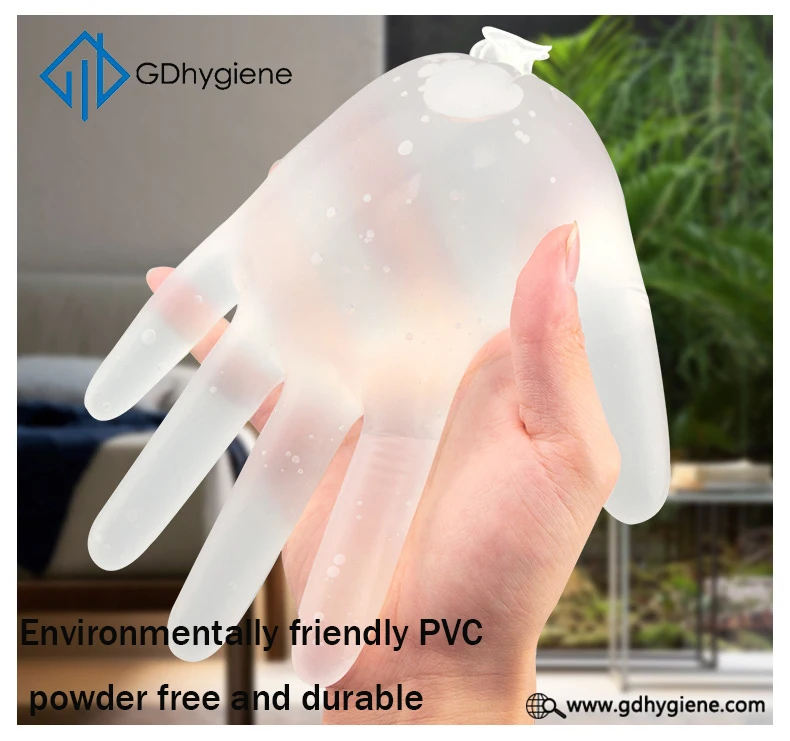 Factory Outlet premium vinyl powdered gloves disposable powder free hardy disposable vinyl gloves white