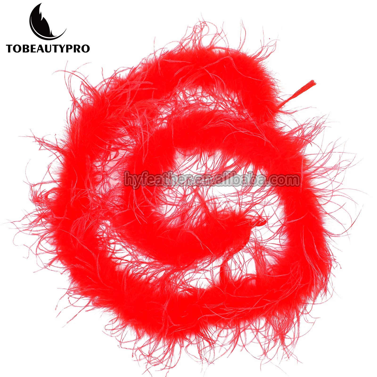 Red Scarf Ostrich Feather Boa for Women Home Party Wedding Xmas Decor DIY Craft Clothing Costume Dance Dress Cosplay Accecssoy