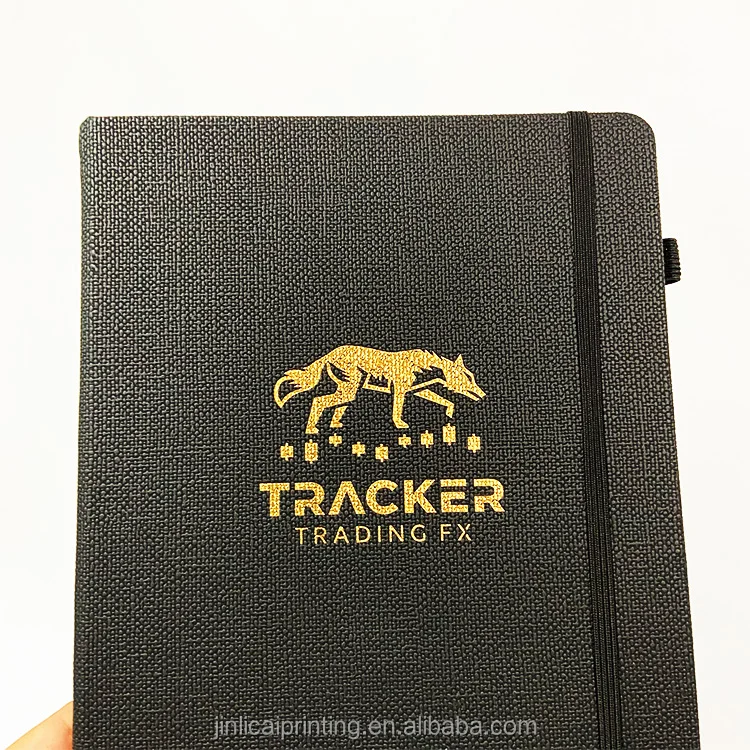 Gold foil  Blank Leather A4/A5/A6 Notebook Custom Full Size Print School Notebook