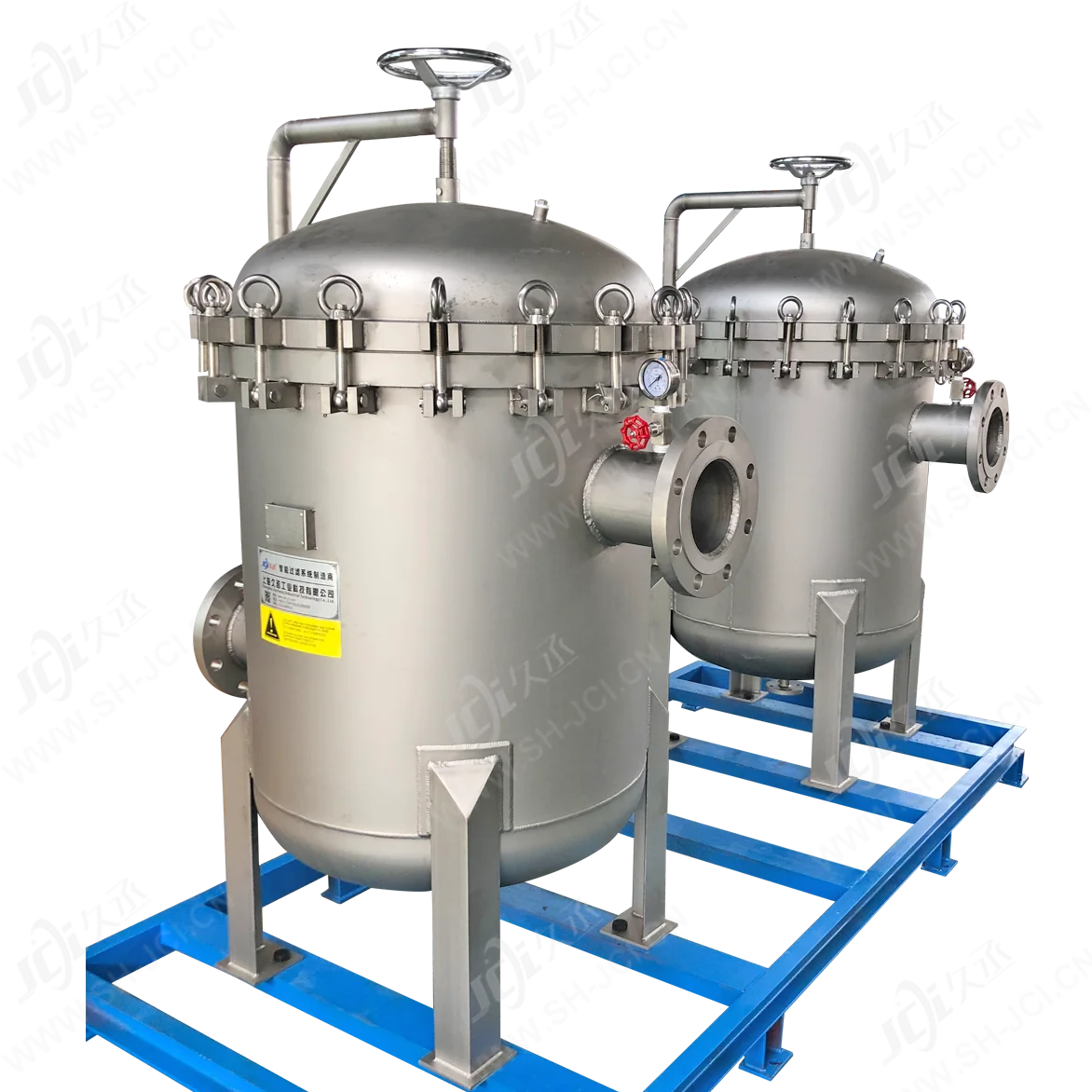 50m3 100m3 per Hour High Flow Stainless Steel Multi bag  filter for sea water pre filtration equipment supplier