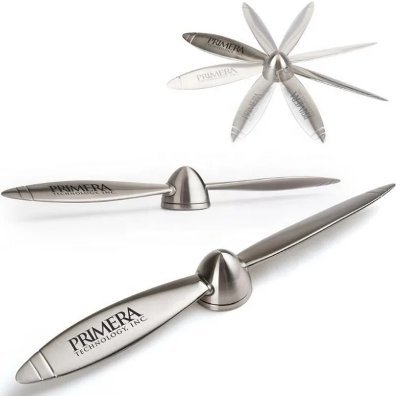 Заводская цена спиннинг высокий листовой пропеллер металлический цинковый сплав Открыватель букв и пресс-папье