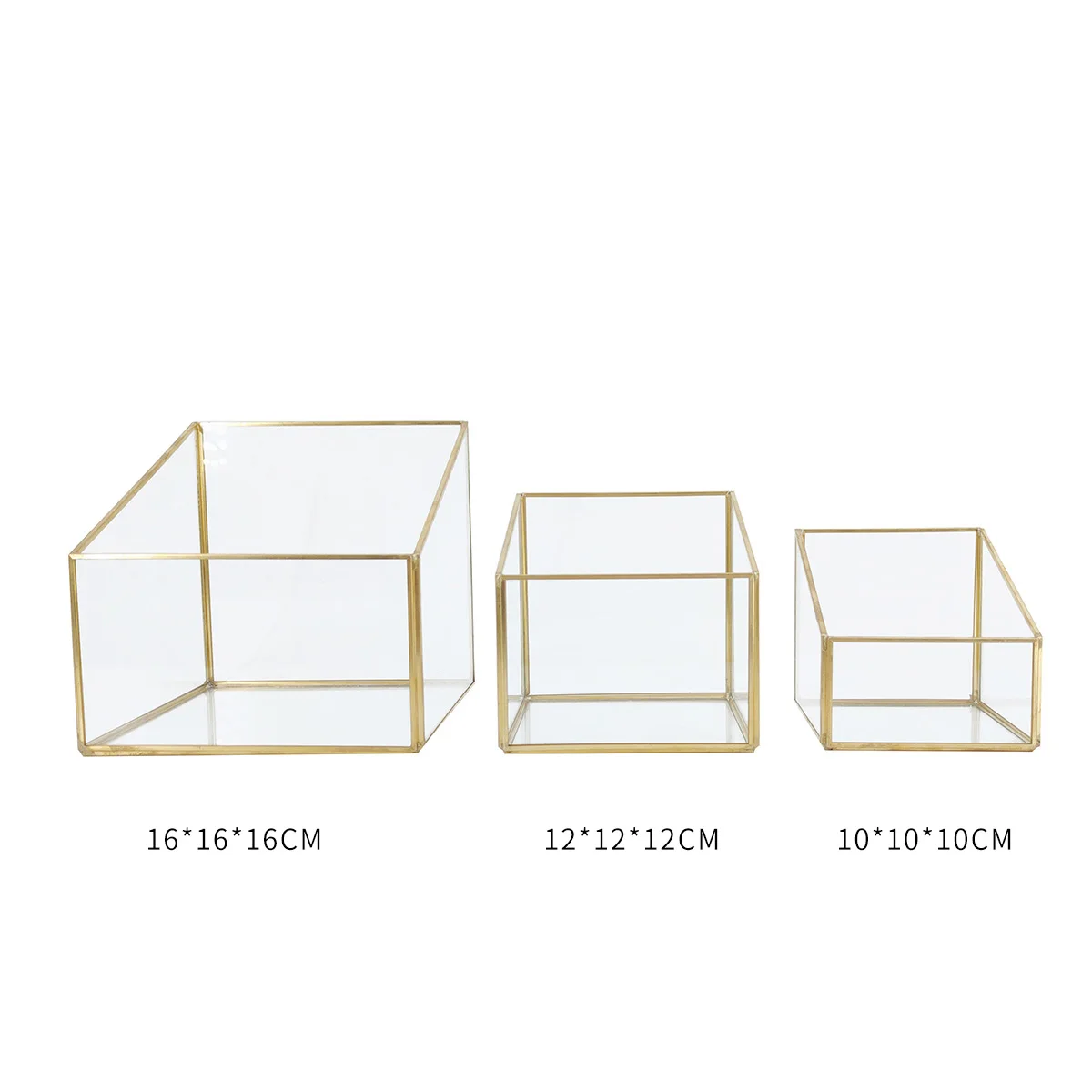 sealed glass terrarium geometric artificial plant terrarium glass vases