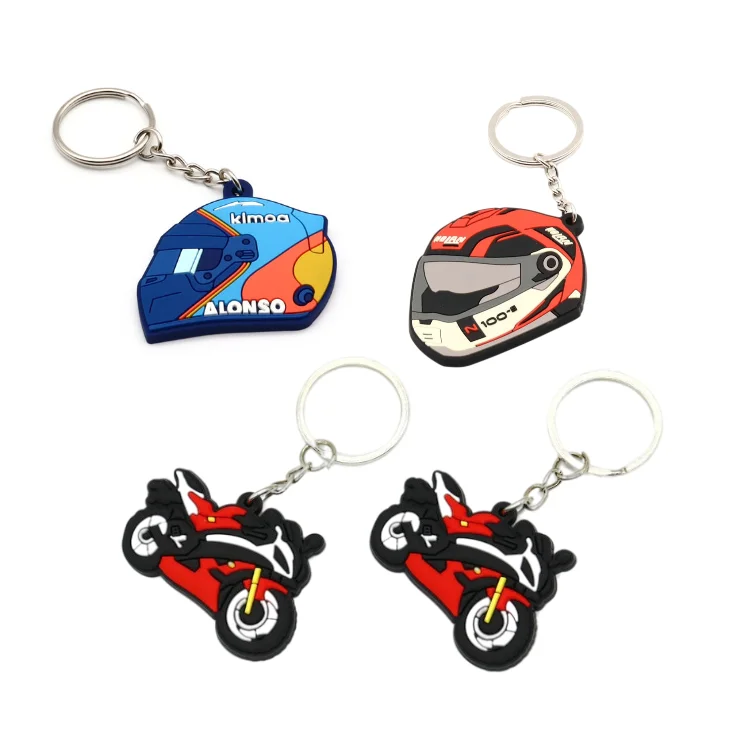 Customised soft pvc plastic motorcycle keychain for promotional