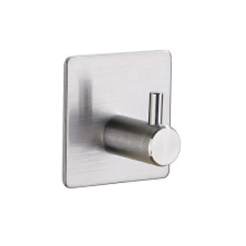 Self wall adhesive hooks heavy duty wall mount stick towels waterproof stainless steel towel  metal hanger hook
