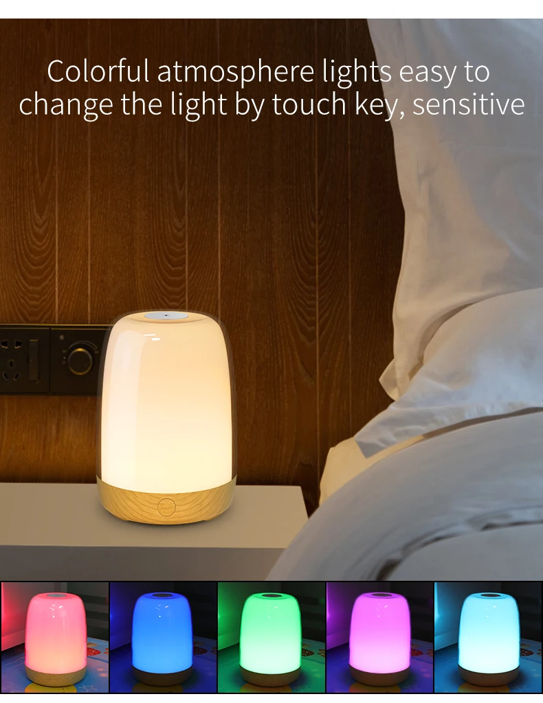 modern lamp bedside dimmable warm night light RGB bedroom night stand lamp led night lights new modern led table lamp