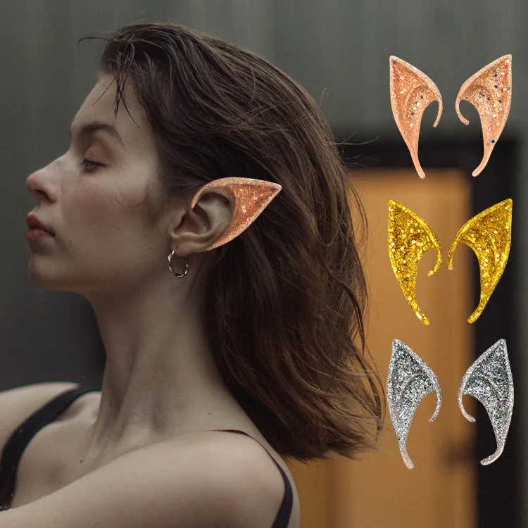 Halloween Party Anime Fairy Cosplay Costumes Vampire Ears Avatar Latex Simulation Soft Harmless False Elf Ears