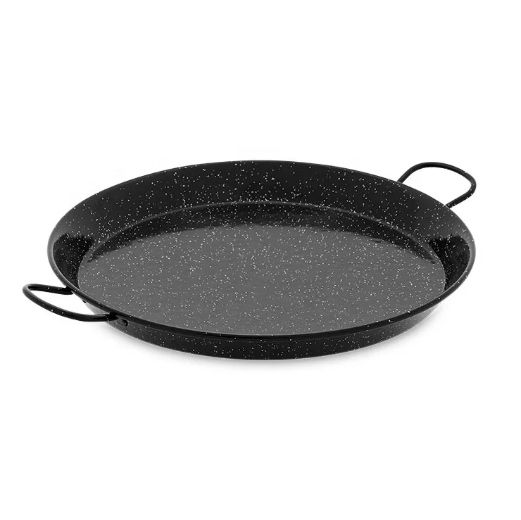 Wholesale Kitchen Appliances Enamel Non Stick Cookware Double Sided Fry Pan Seafood/Mini Paella Pan Pot Frying Pan Set