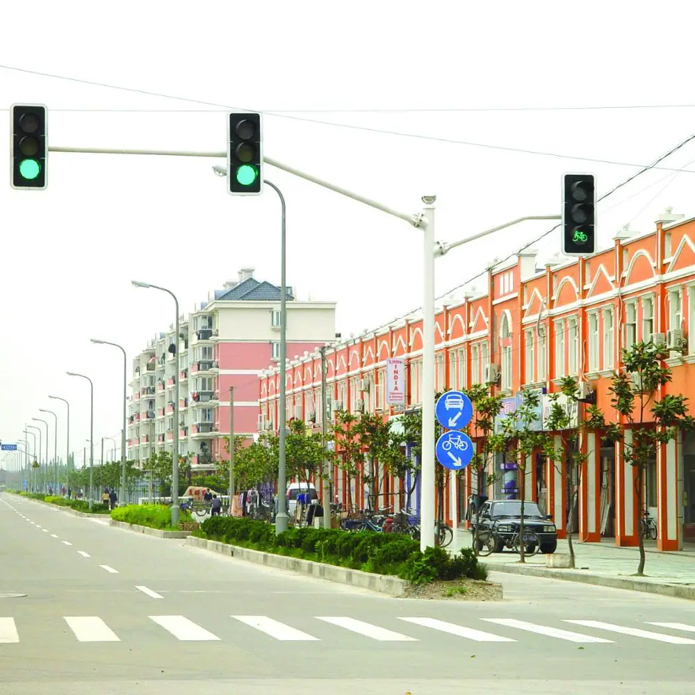 Led Lights Flexible Arm Pole Traffic Signal Pole for Crossing Road
