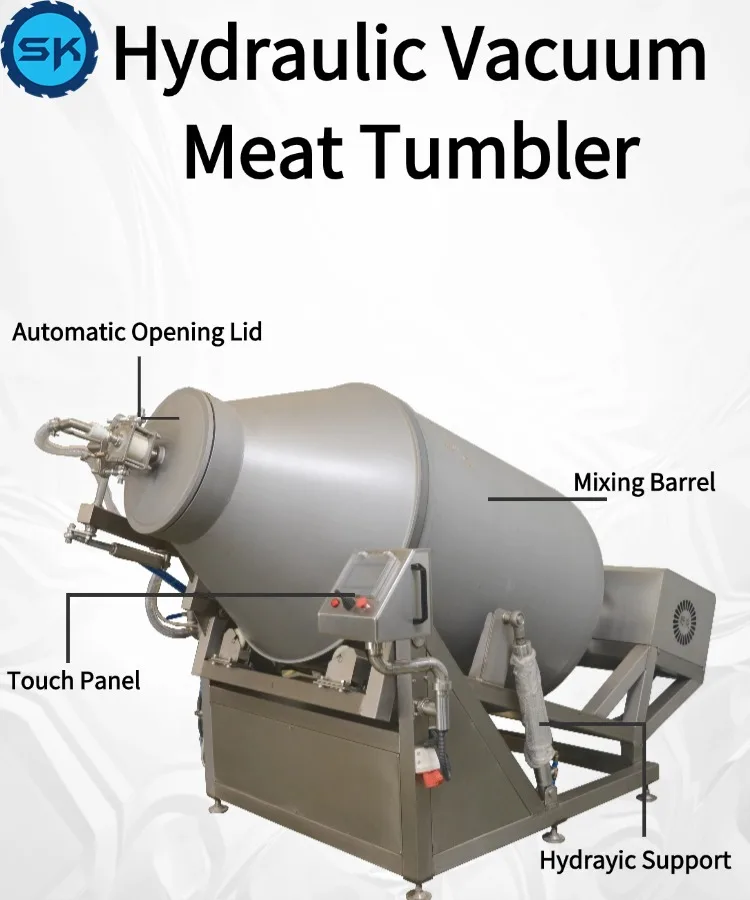 Automatic Beef Jerky Chicken Roast Pork Marinating Vacuum Tumbler Machine