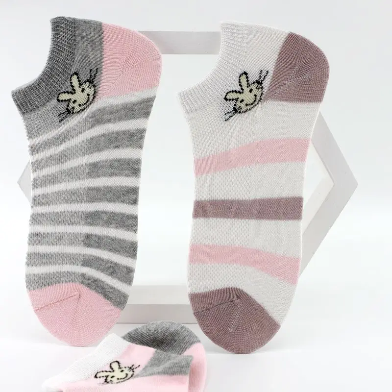 
100% Cotton Classical Cute Animal Rabbit Bunny Cartoon Stripes Design Children Socks Kids Girls Socks 