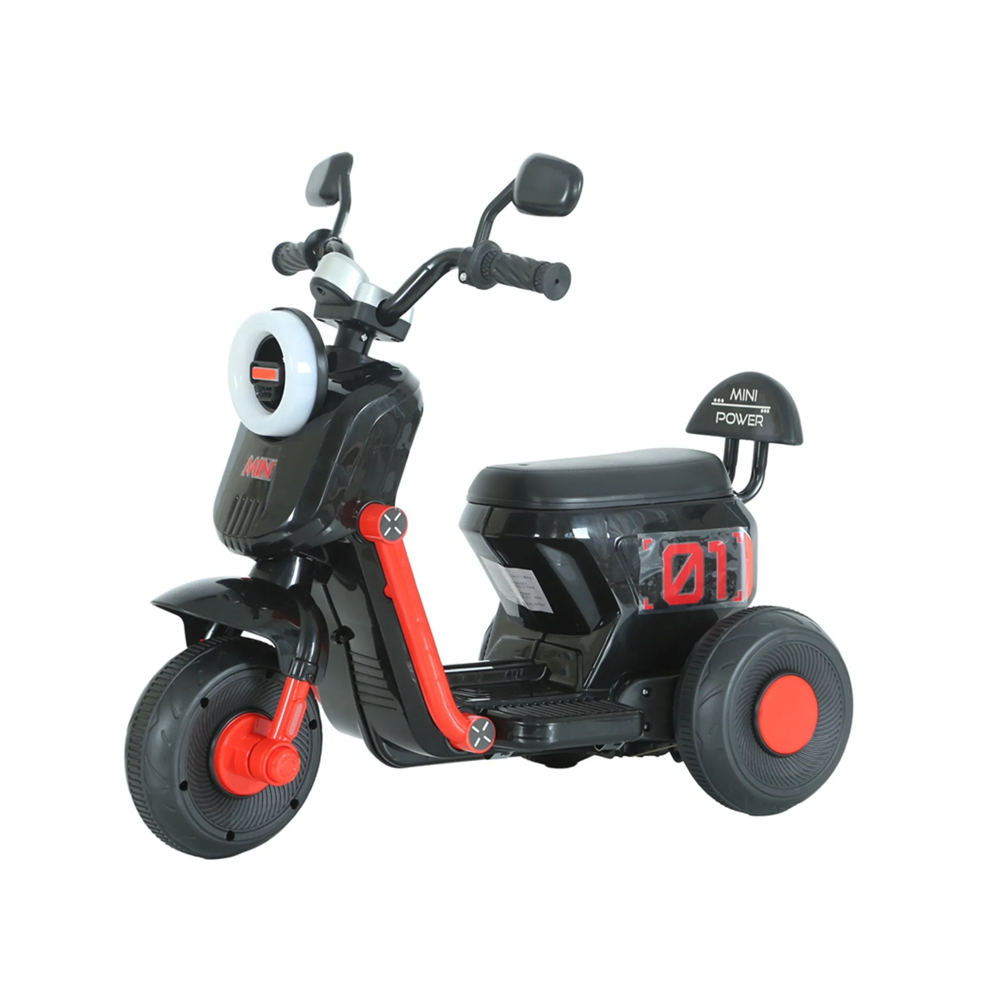 Детский Электрический мотоцикл автономный игрушечный автомобиль сидящий детский трехколесный велосипед ходьба артефакт аккумулятор