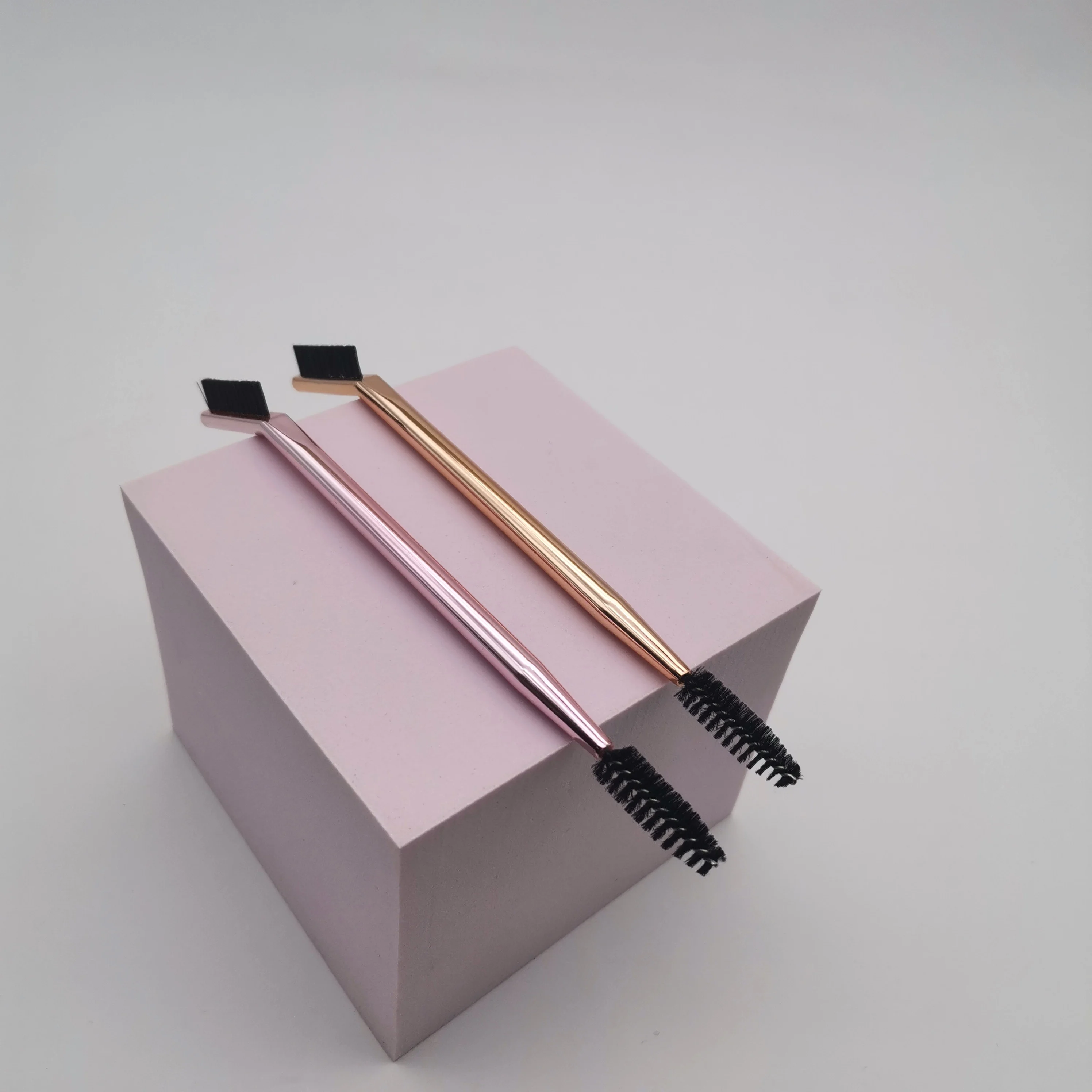 YRX X009 Professional Custom Logo Makeup Brushes Mascara Eyelash Eyebrow Wand Double End Eyebrow Eyelash Makeup Brush