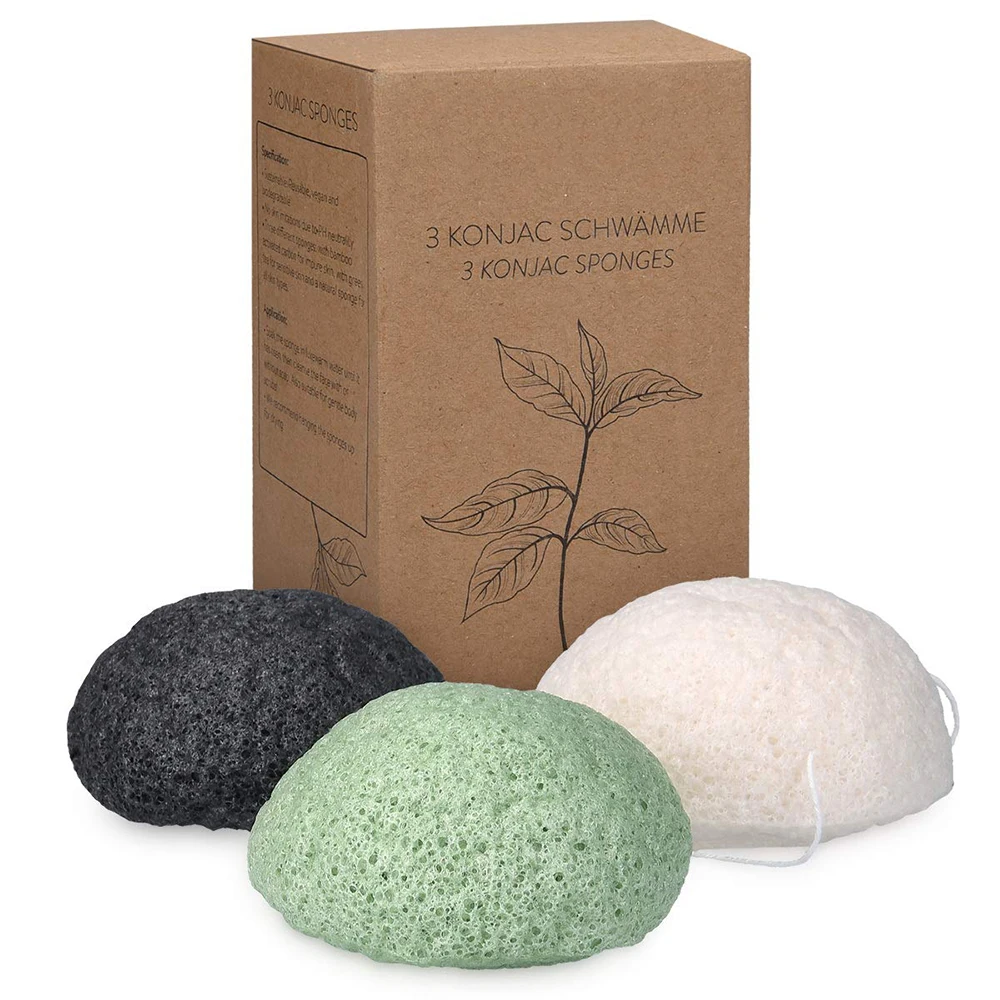Customise Gentle Face Cleansing and Exfoliation Konjac Facial Sponges