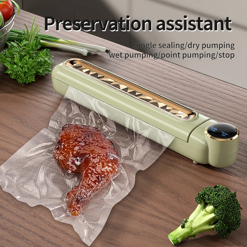Commercial Electric Vacuum Food Sealer Machine Multifunction Household Plastic Vacuum Machine Factory Hot Sell Food Preservation