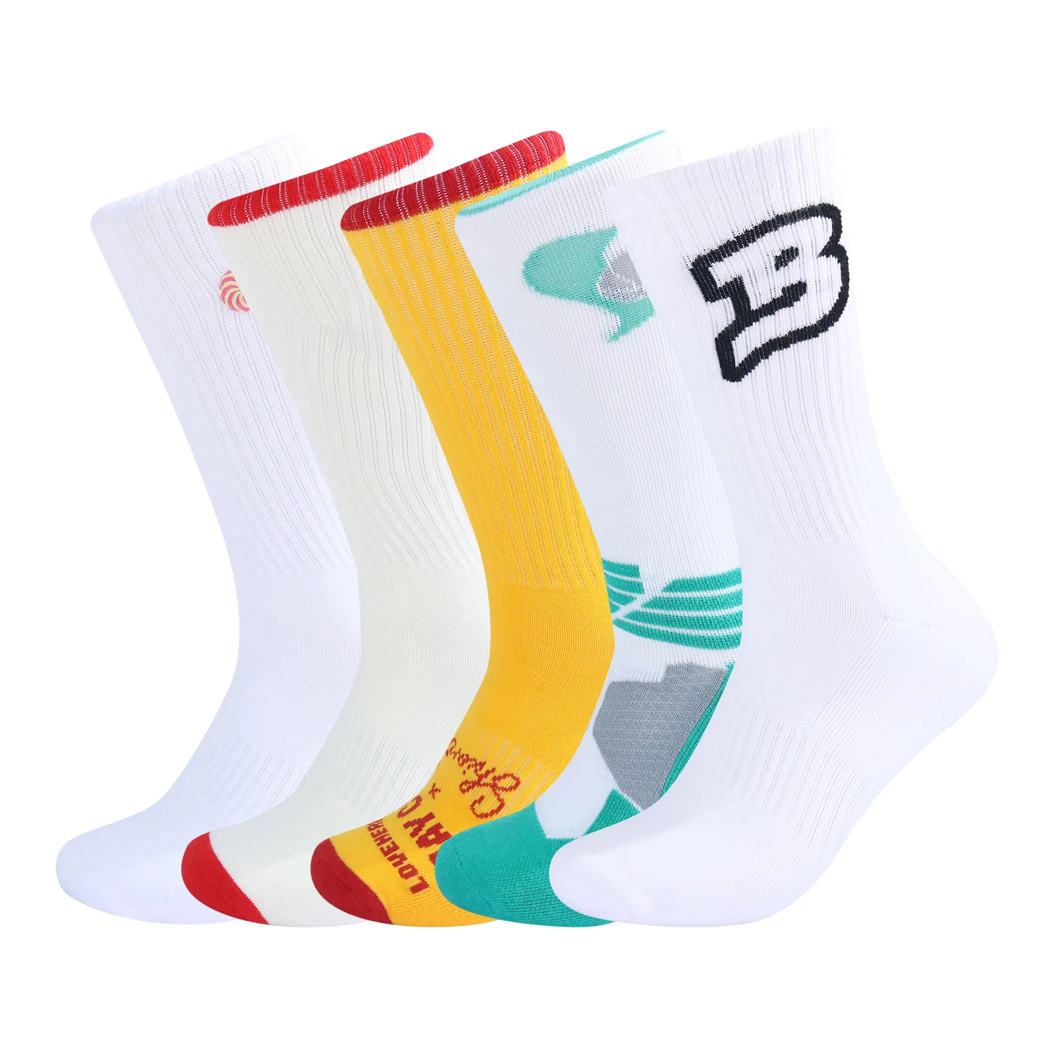 manufacturer crew men sport socks custom logo cotton athletic sports cycling socks men gym workout terry sport crew man sock