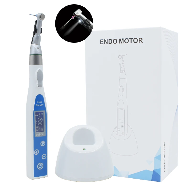 Wireless Dental LED Endo Motor With 16:1 Contra Angle 9 Working  Program for Dental Clinic Endodontic Instrument