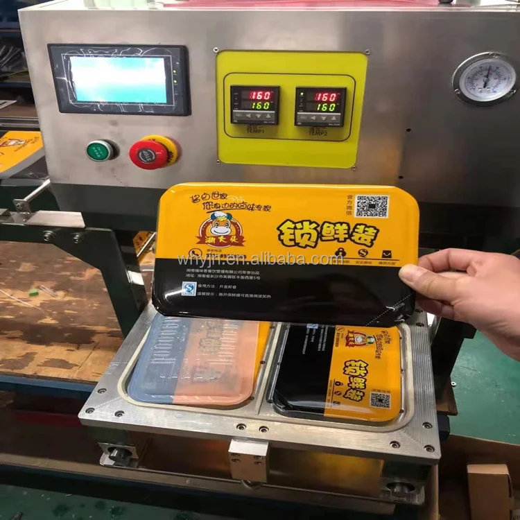 High Quality  Food Tray Sealing Packing Machine Plastic Aluminum Foil Manual Heat Sealing Machine Manual Tray Sealer