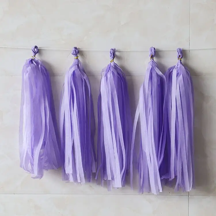 Paper Tissue Tassels For Party Decoration Diy Red Green Garland Assembled