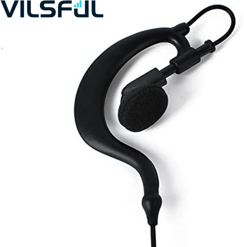 Широко используемый мягкий наушник 2,5 мм в форме G только для прослушивания наушников для рации Yea-su