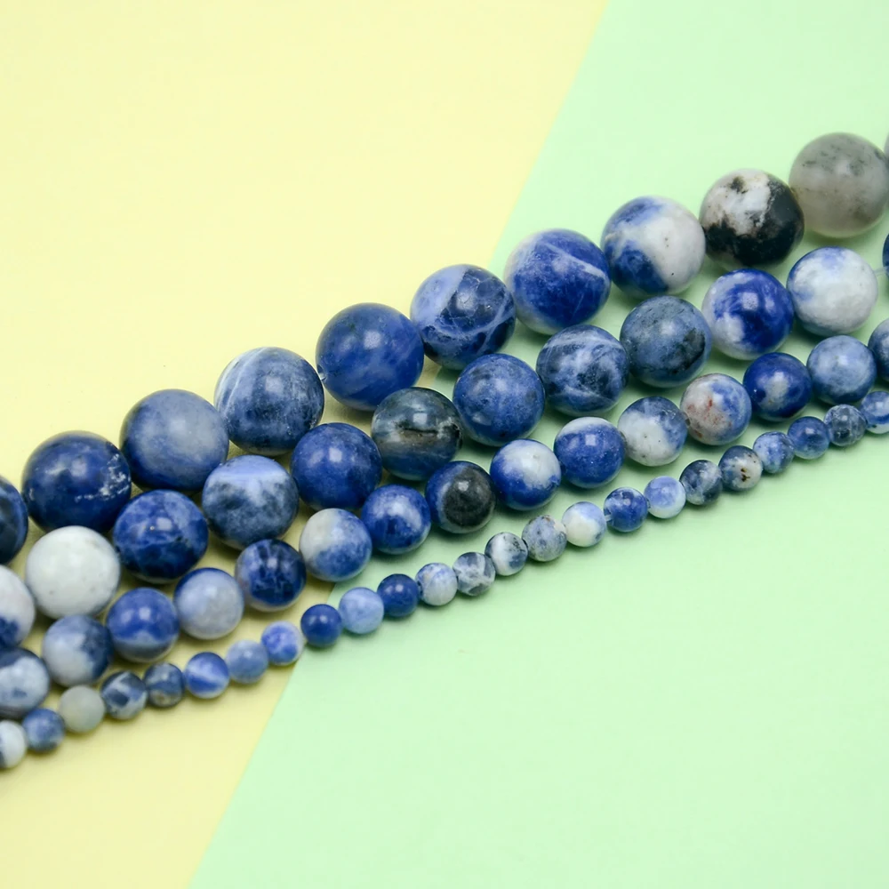 Wholesale 4/6/8/10mm Round Natural Sodalite Beads for DIY Jewelry Making 2 buyers (1600369784925)