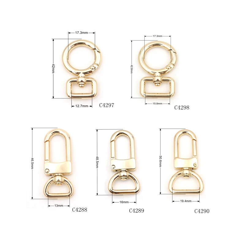 9mm Custom Engraved logo Key ring key chain clasp for Keychain