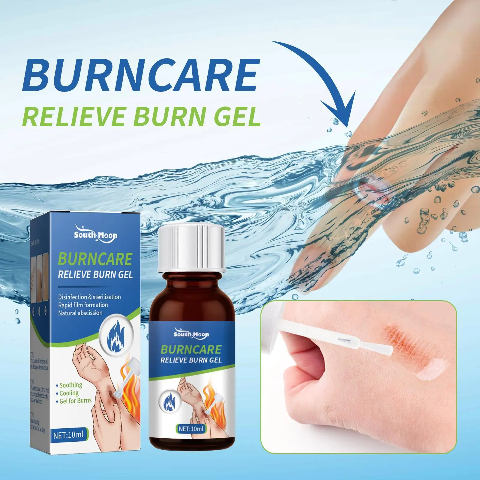 South Moon Wound relief gel waterproof and bacteria resistant gel transparent band-aid burn-hot skin repair dressing