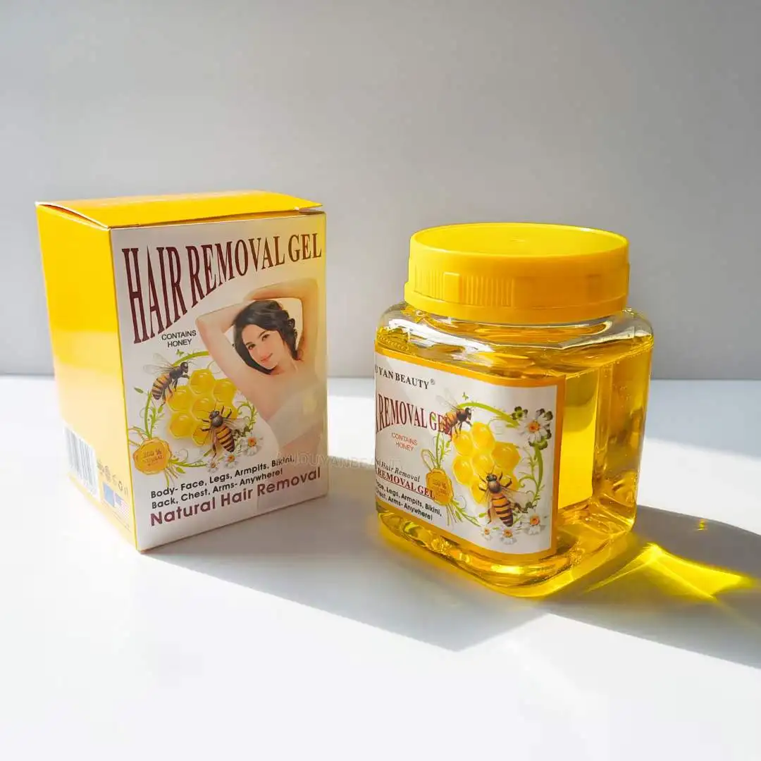Private Label Warmer Quickly Removing Body Wax Gel Hair Removing 300g Natural Honey Depilatory Hair Wax